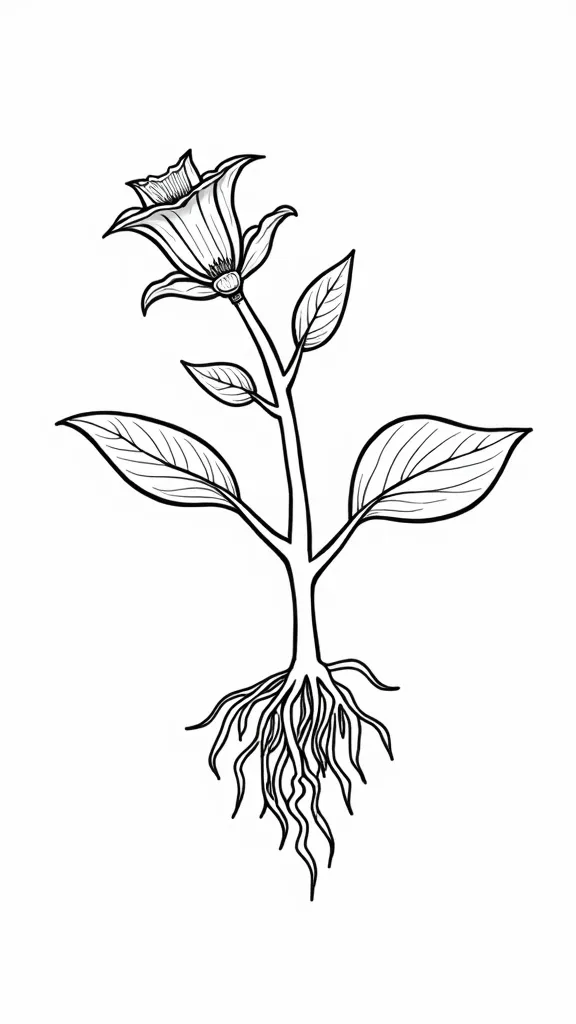 parts of the plant coloring page